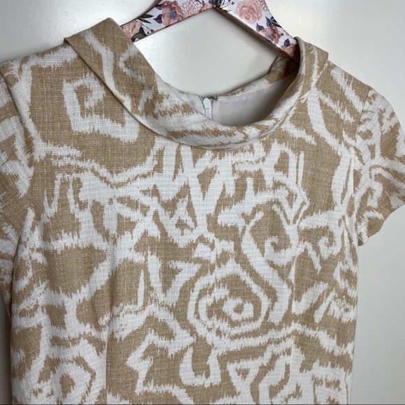 PENDLETON Tan & Ivory Drop Waist Sheath Dress! 4 - Picture 2 of 9